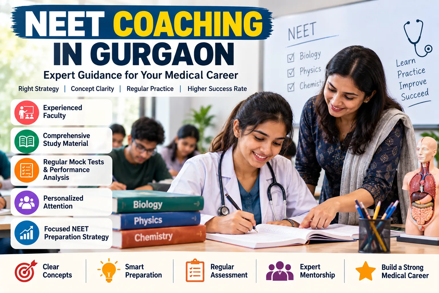 NEET Coaching in Gurgaon: How to Choose the Right Programme for Class 11, Class 12 and Repeaters